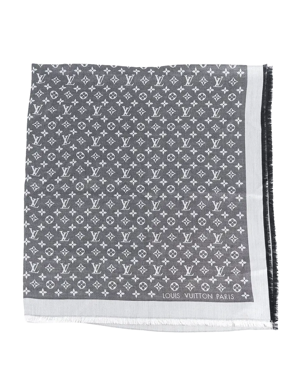 BA260243 NEW LV SCARF GRAY WHITE MONOGRAM