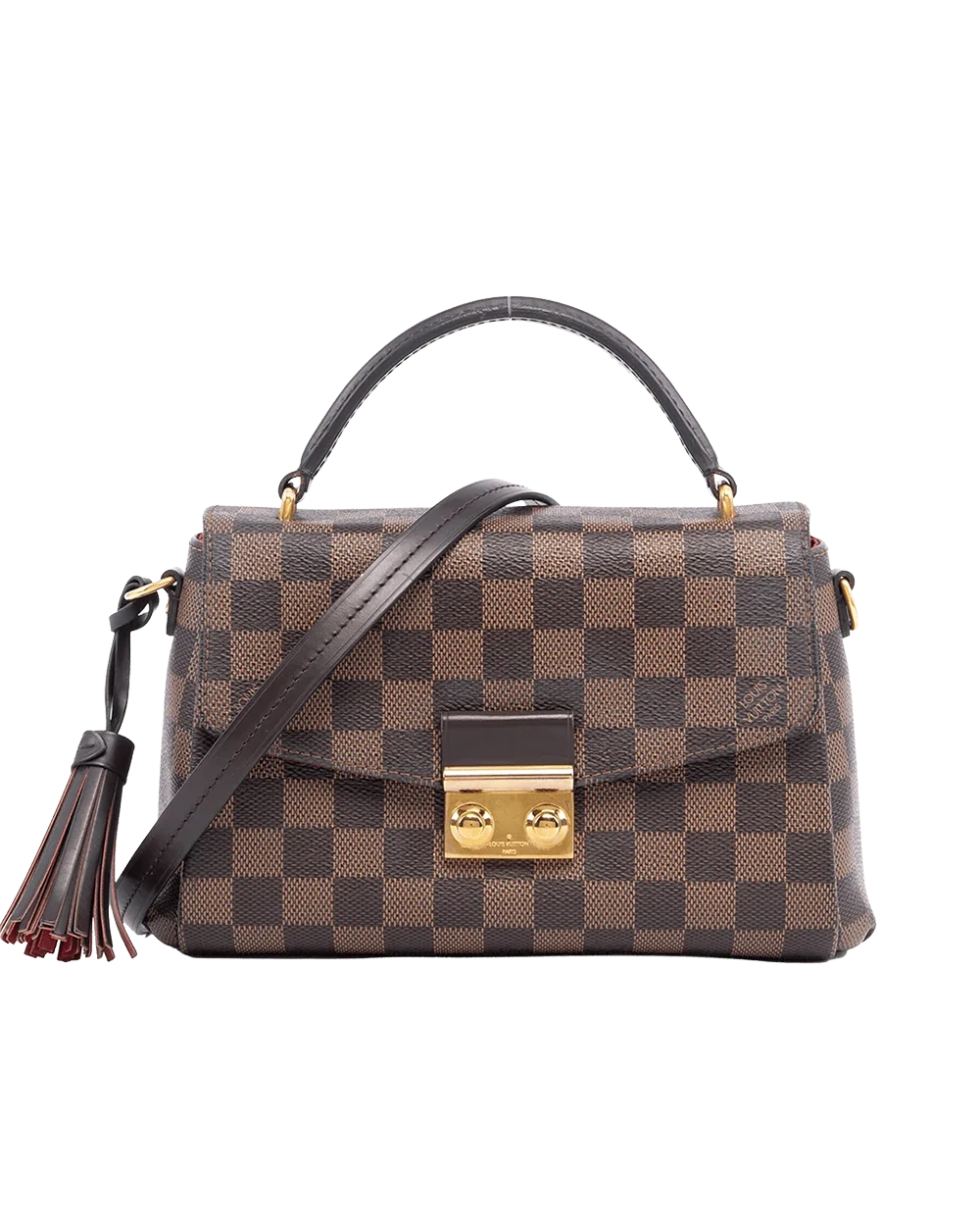 BA260252 LV CROISETTE BROWN DAMIER CANVAS GHW MICROCHIP