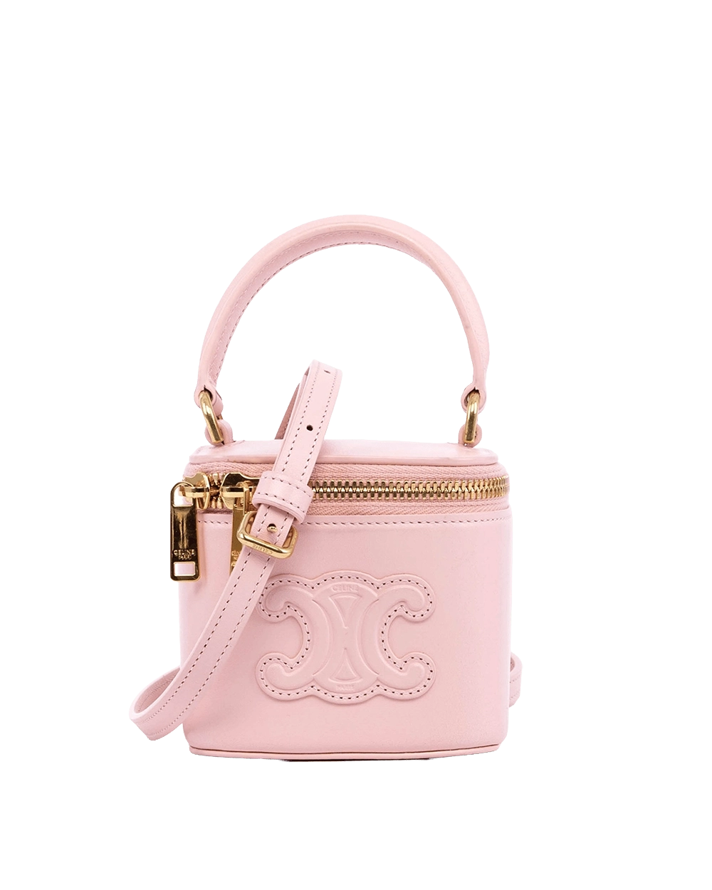 BA260260 CELINE VANITY CASE MINI PINK CALF GHW U DS 0263