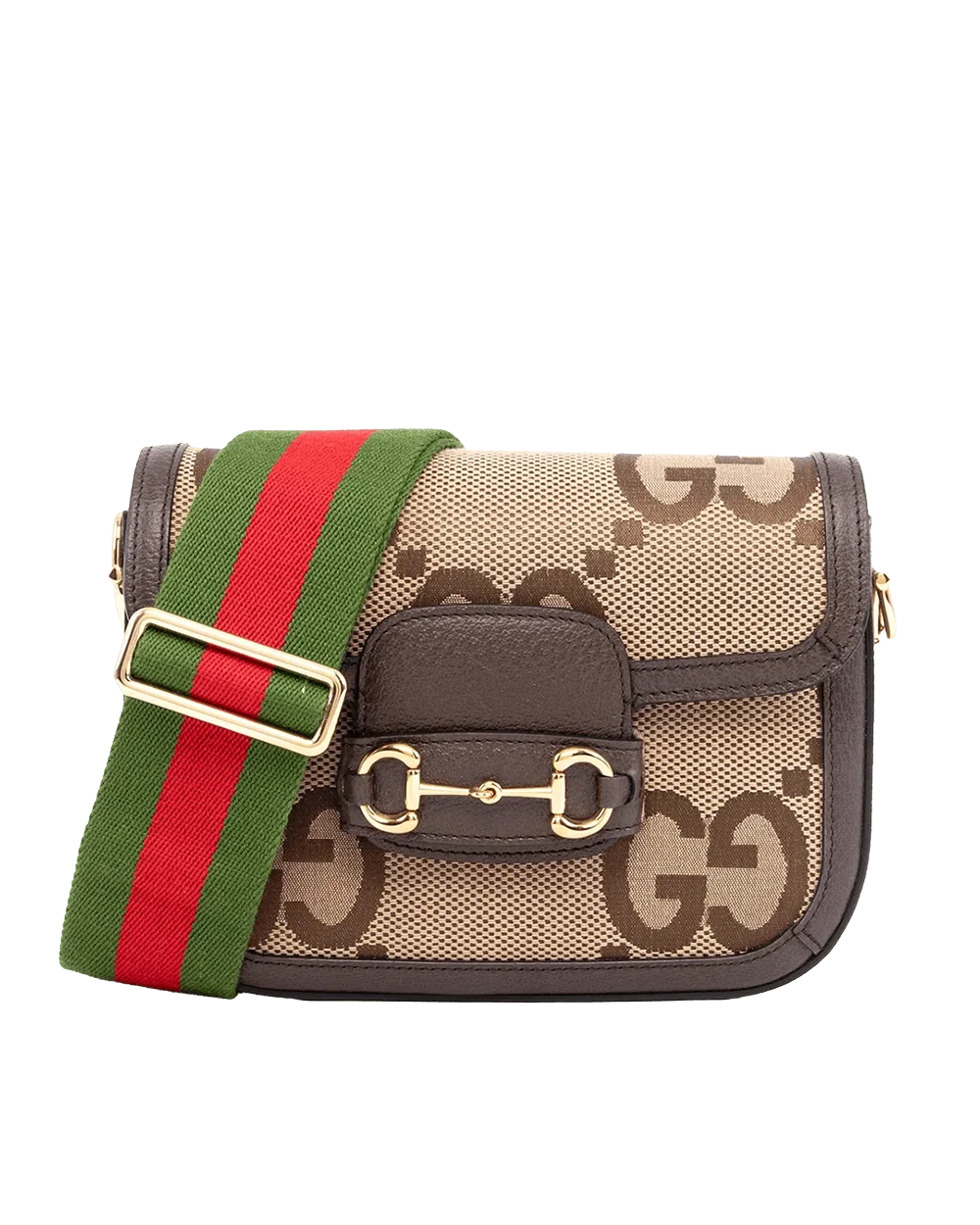 BA260267 GUCCI HORSEBIT 1955 JUMBO MINI BROWN CANVAS GHW 658574 520981