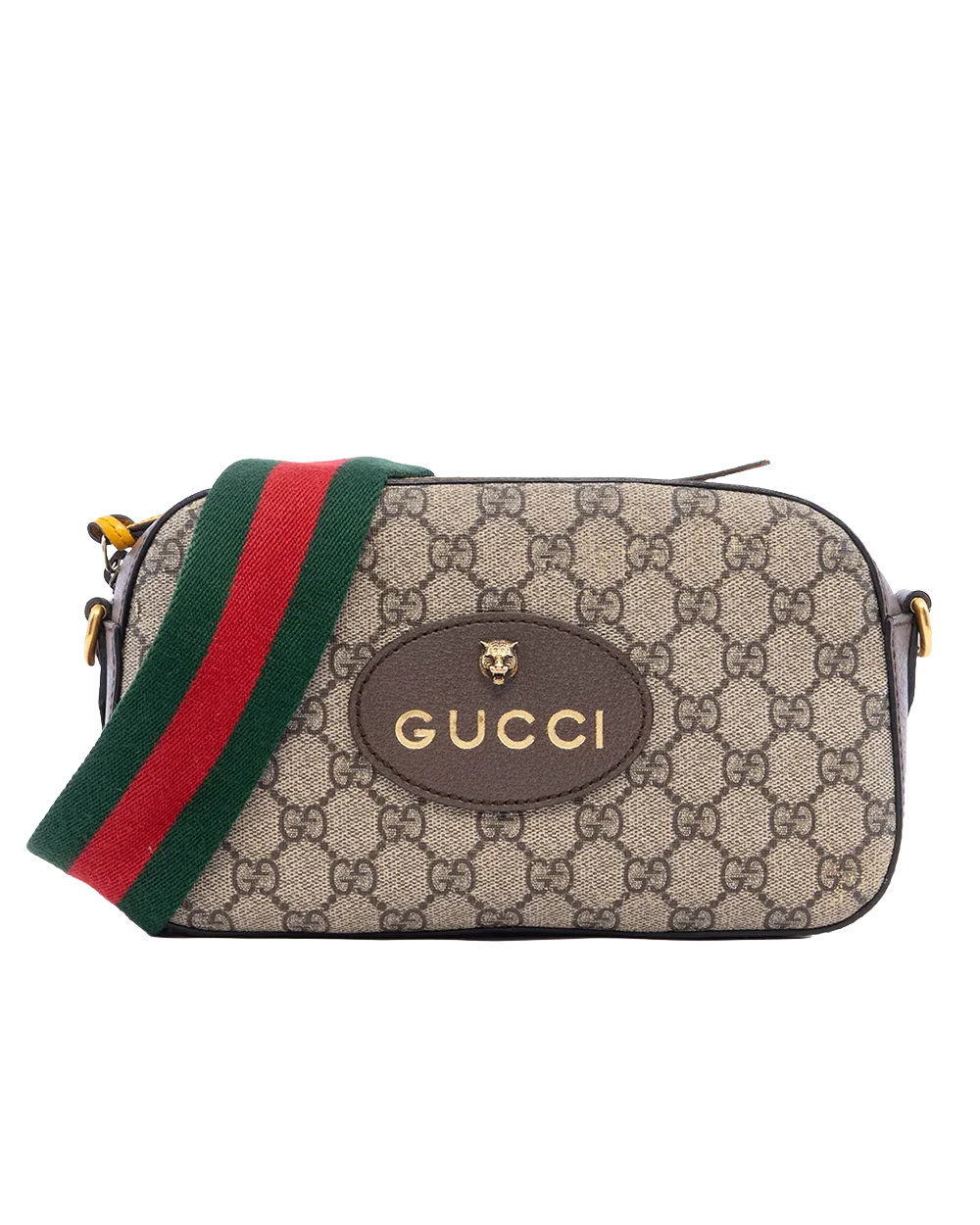 BA260430 GUCCI CAMERA TIGER BROWN GG MONOGRAM CANVAS GHW 476466 498879