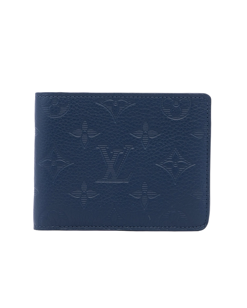 BA260541 NEW LV MULTIPLE SHORT BLUE NAVY GIANT MONOGRAM CALF MICROCHIP