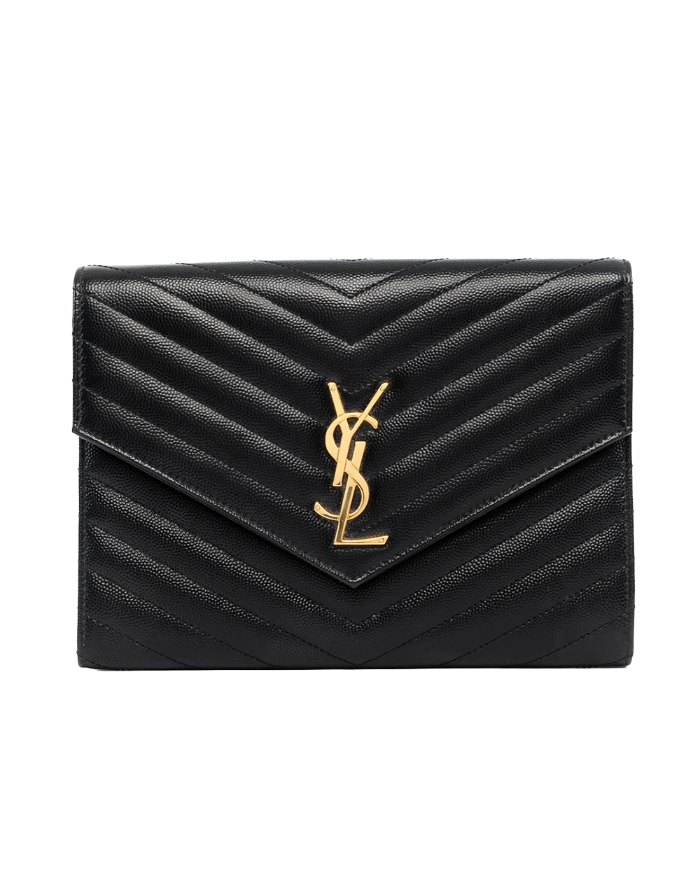 BA260548 YSL POUCH BLACK CHEVRON GHW GAB 617662 0922 result