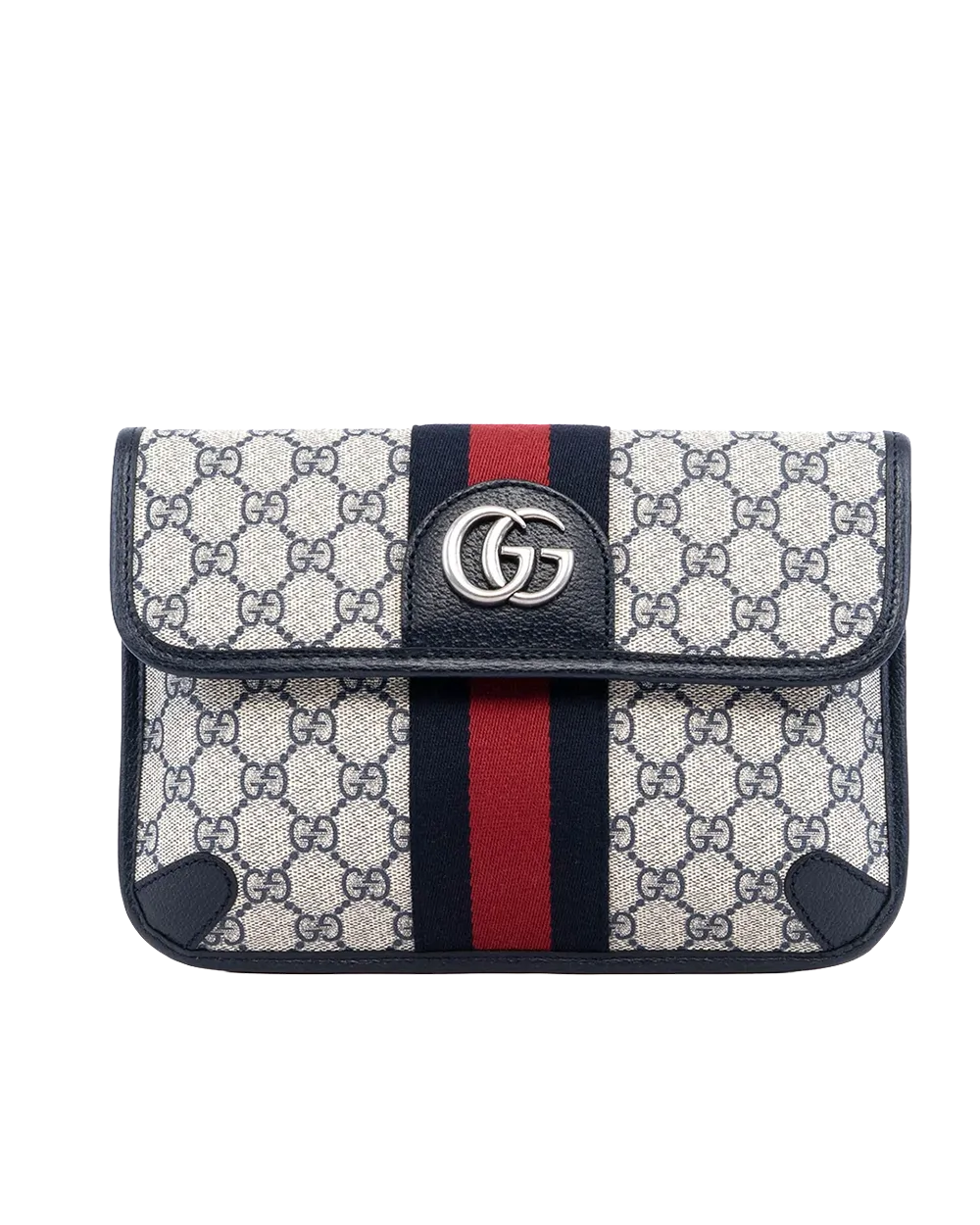 BA260555 GUCCI OPHIDIA BELT BAG BLUE NAVY GG MONOGRAM CANVAS RSHW 674081 525040 result