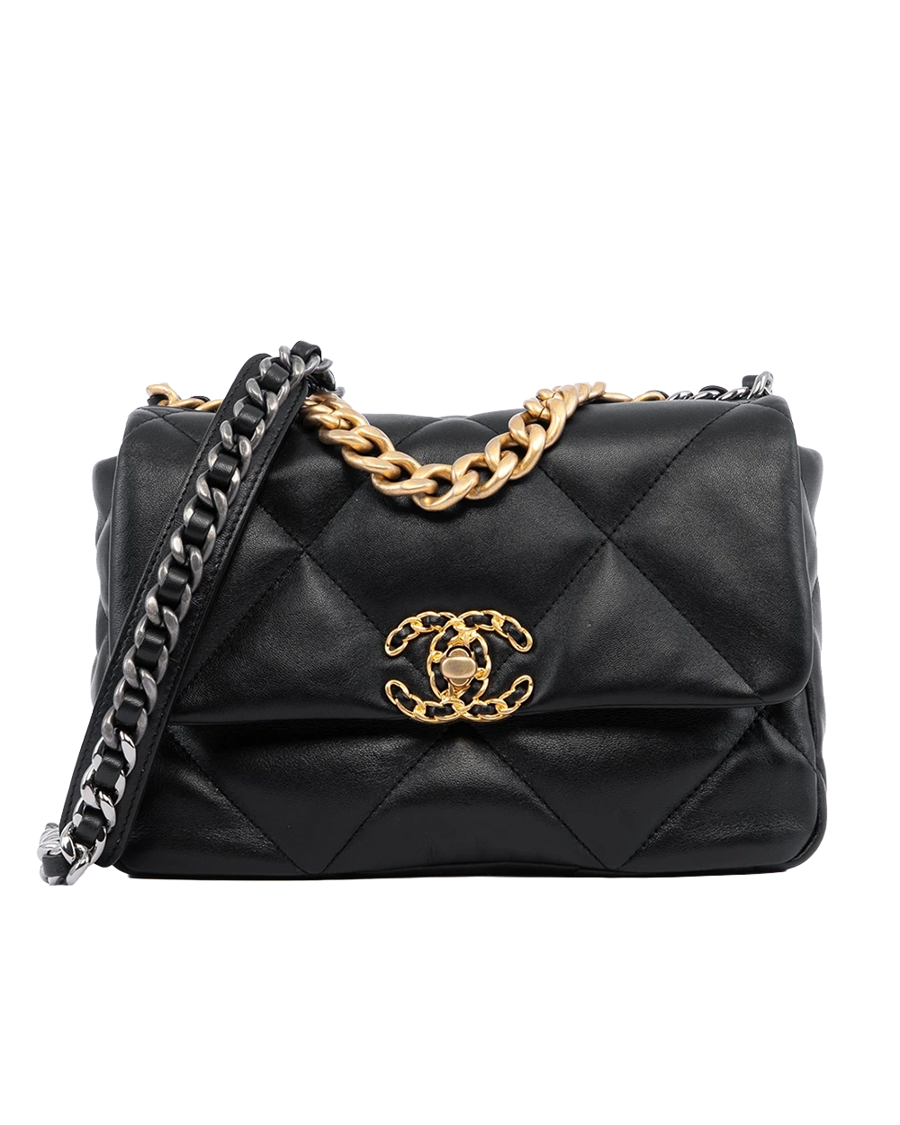 BA260567 CHANEL FLAP 19 26 BLACK LAMB SGHW J68PC3E7 result
