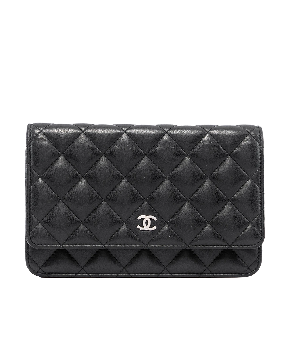 BA260597 CHANEL WOC 7.5 BLACK LAMB SHW 22894002