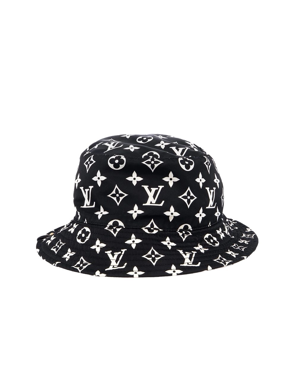 BA260697 LV REVERSIBLE BOB BUCKET M BLACK WHITE NYLON GHW