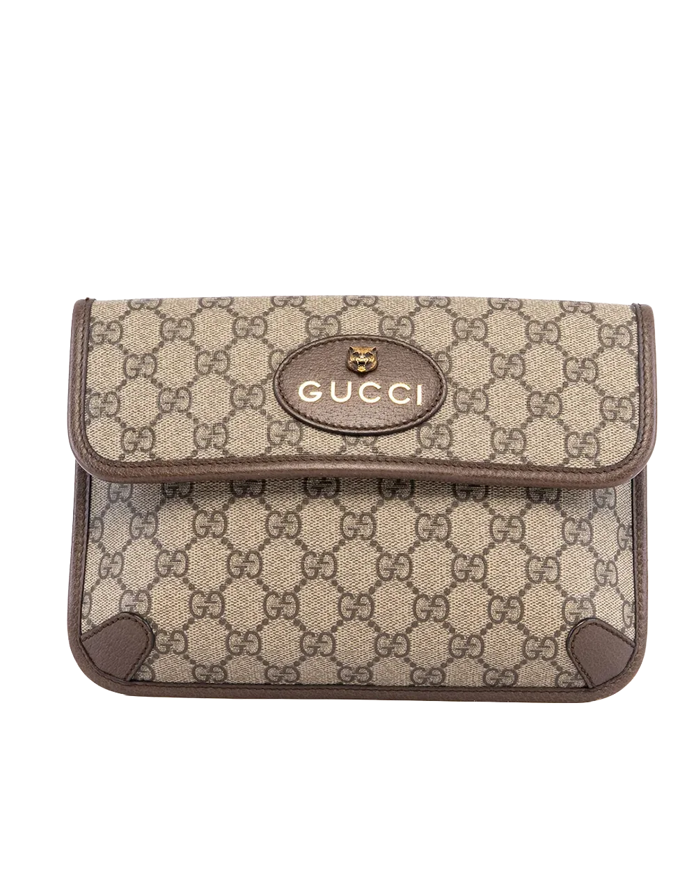 BA260721 GUCCI BELT BAG TIGER BROWN GG MONOGRAM CANVAS GHW 493930 568024
