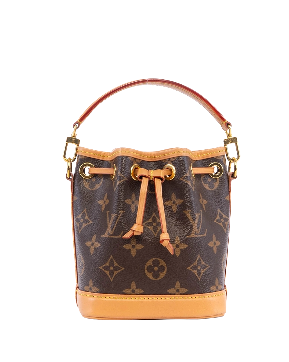 BA260774 LV NEONOE NANO BROWN MONOGRAM CANVAS GHW MICROCHIP