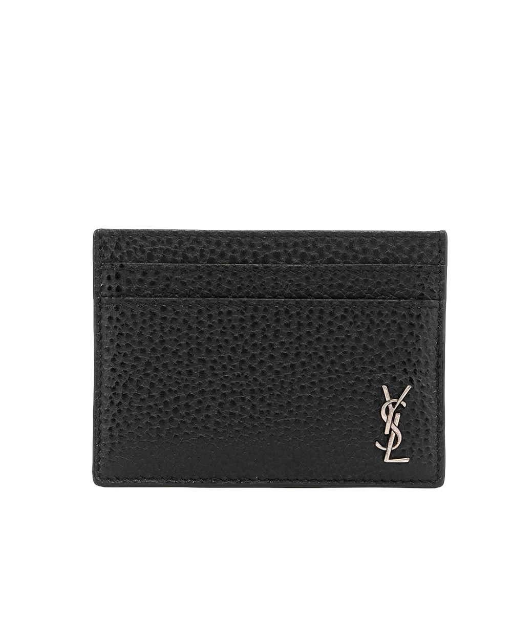 BA260775 YSL TINY CASSANDRE CARD CASE SHORT BLACK CHEVRON SHW GNC807603 0524