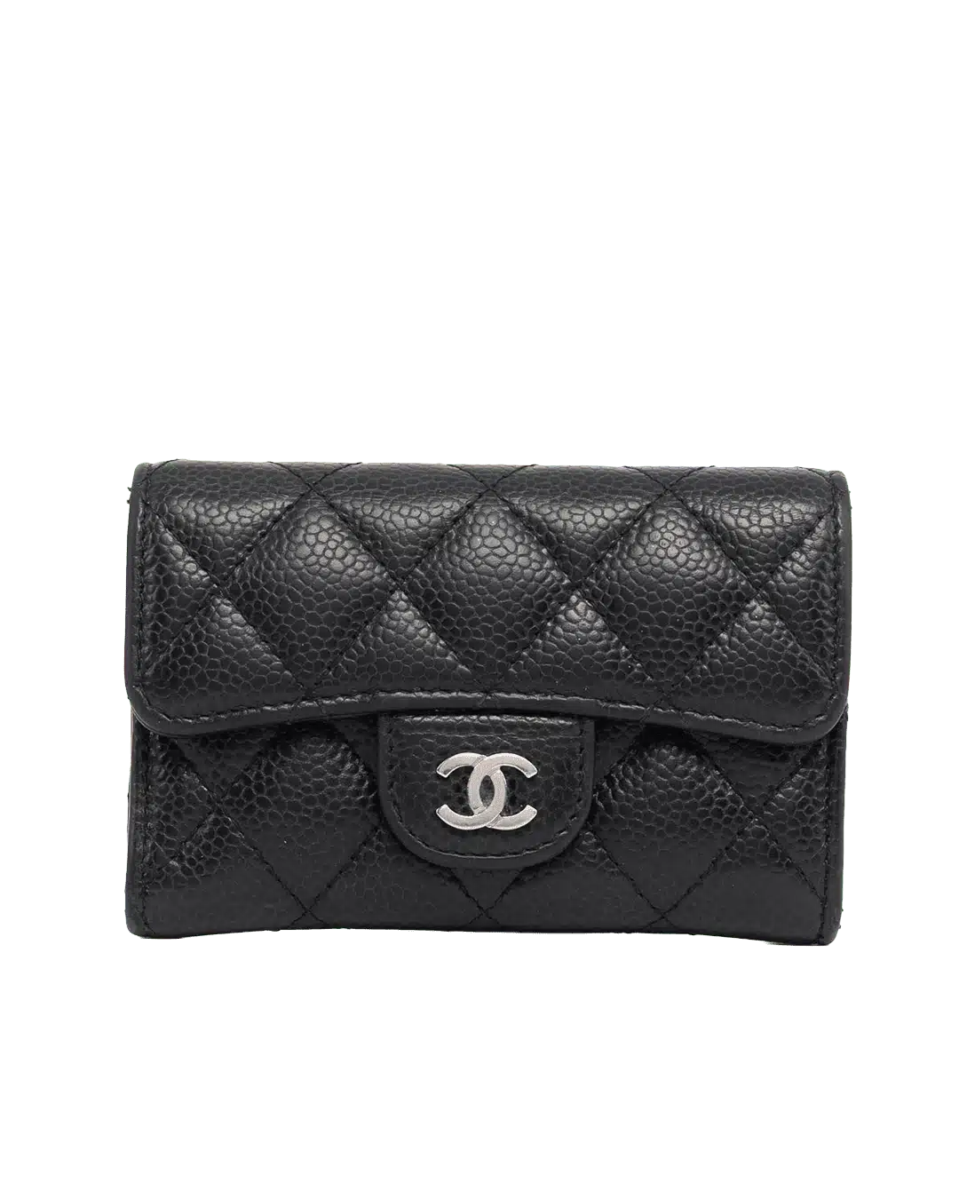 BB259499 CHANEL CARD HOLDER SHORT BLACK CAVIAR SHW 24765513 05984