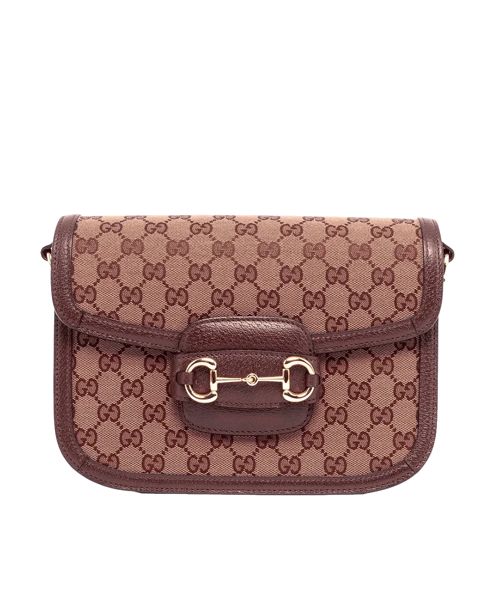 BB259530 GUCCI HORSEBIT 1955 MEDIUM RED BURGANDY GG MONOGRAM CANVAS GHW 602204 498879 06526