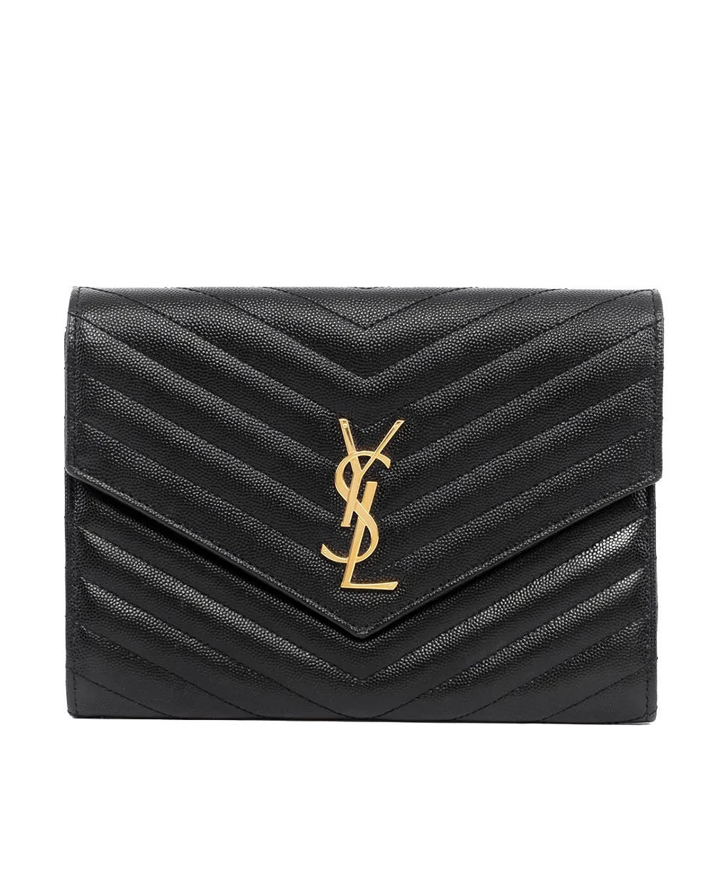 BB260599 YSL CLUTCH BLACK CALF GHW PLB 17662 0122 result