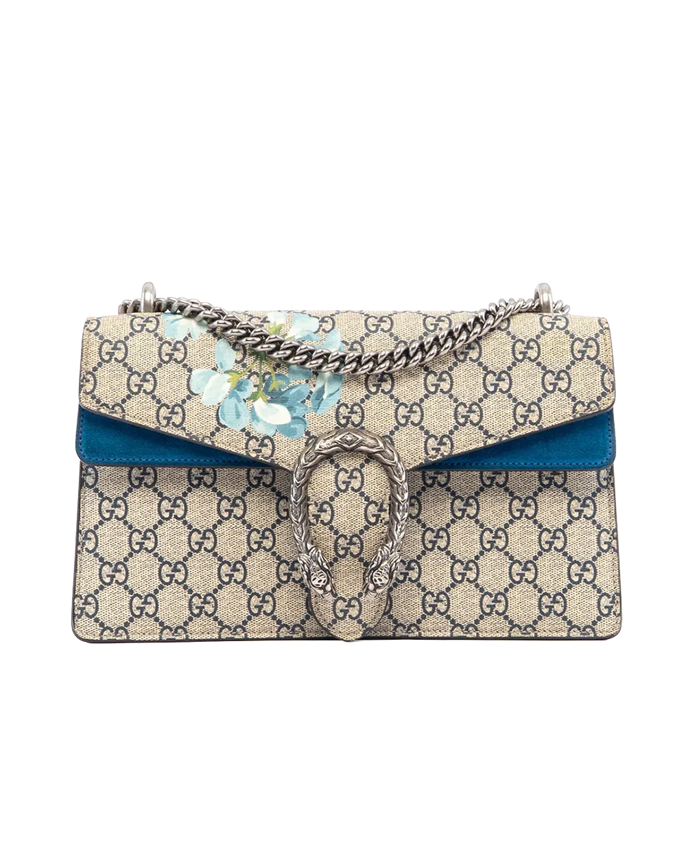 BB260605 GUCCI DIONYSUS SMALL BROWN FLORAL BLUE GG MONOGRAM CANVAS RHW 400249 520981