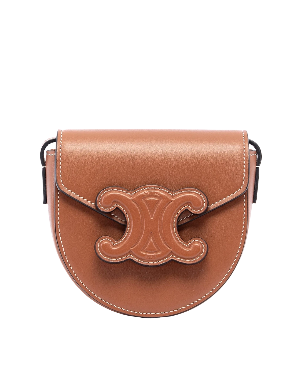 BB260619 CELINE BESACE MINI BROWN CALF GHW U CU 0282