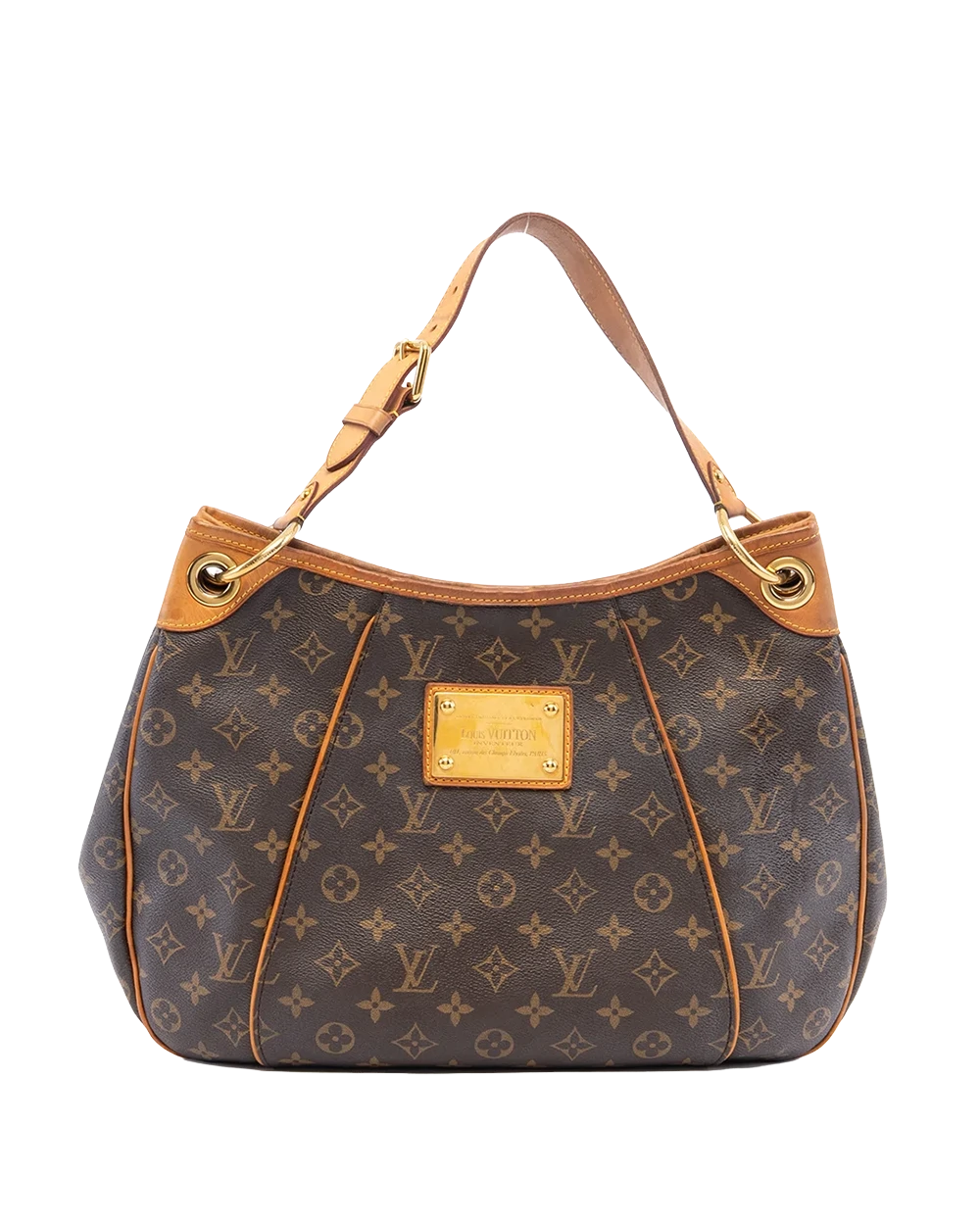 BB260655 LV GALLIERA PM BROWN MONOCRAM CANVAS GHW FL0160