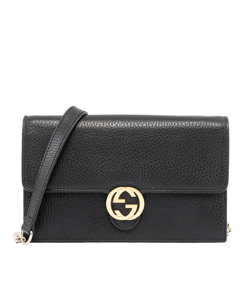 BB260690 GUCCI INTERLOCK WOC BLACK CALF GHW 510314 2067