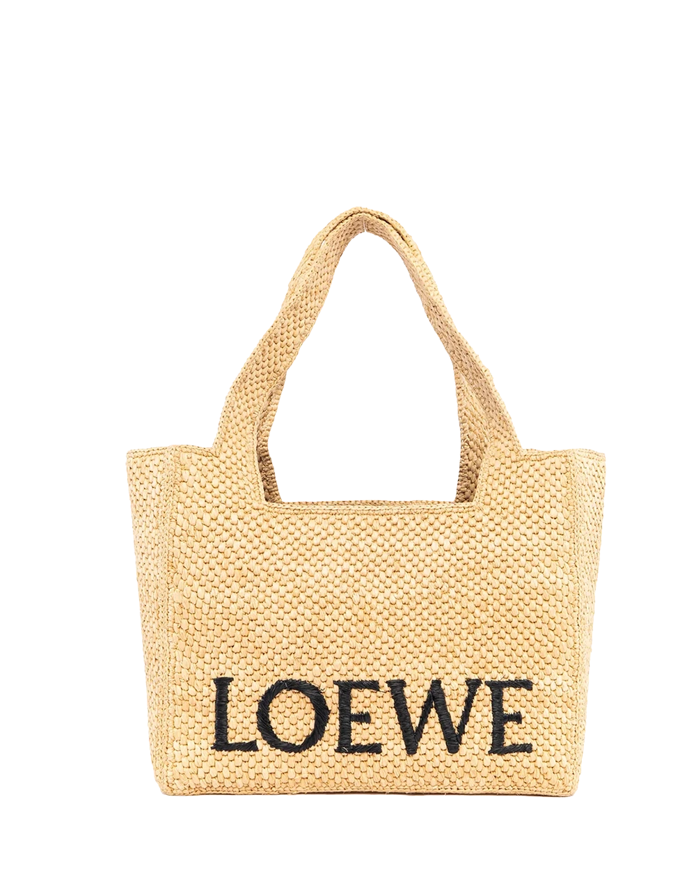 BB260728 LOEWE FONT TOTE SMALL BEIGE RAFFIA GHW