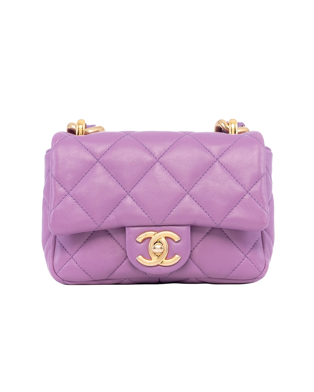 BB260748 CHANEL CC FUNKY TOWN FLAP BAG 6.5 PURPLE LAMB GHW EAG10TTJ