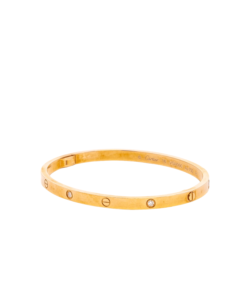 CARTIER LOVE DIAMOND BRACELET 16 GOLD VGH990 08544