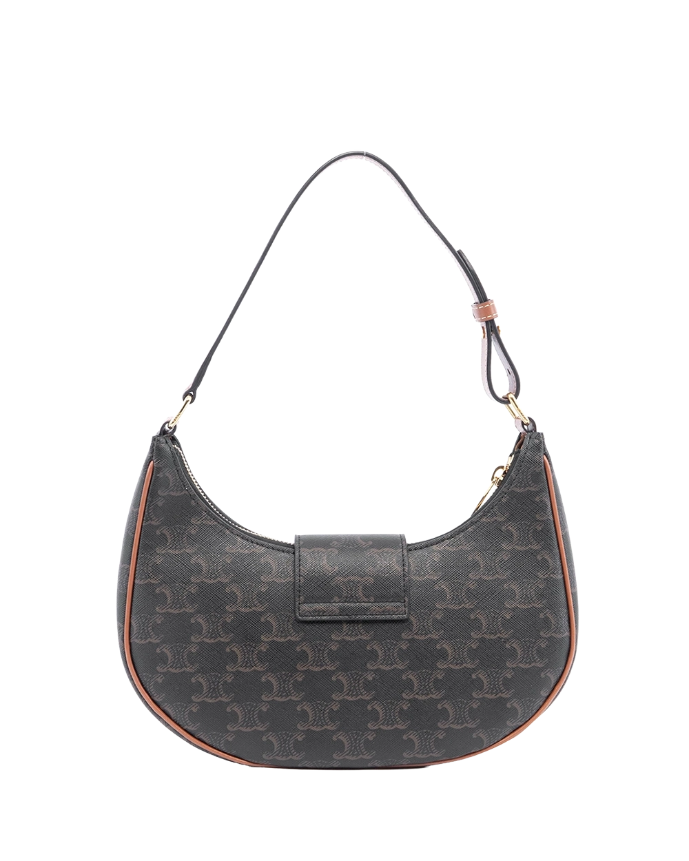 CELINE AVA TRIOMPHE MEDIUM BROWN TAN CANVAS GHW S GA 3273 00328