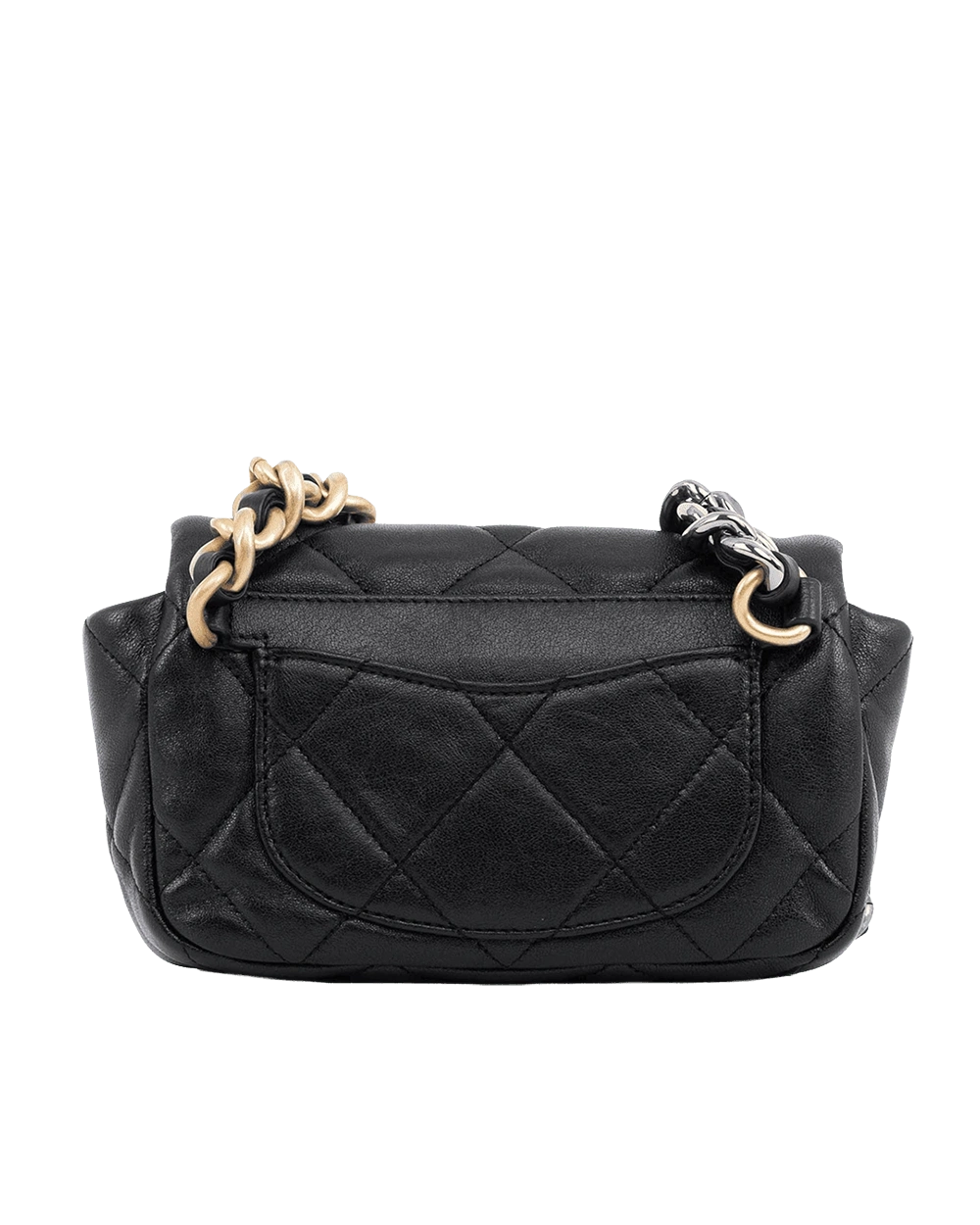 CHANEL 19 WAIST BAG BLACK LAMB GHW 29046978 05476