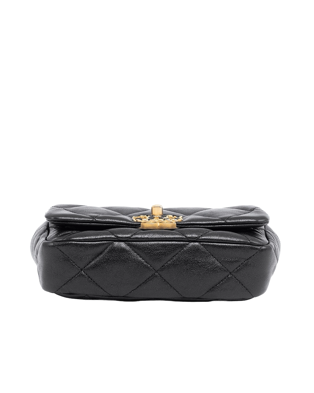 CHANEL 19 WAIST BAG BLACK LAMB GHW 29046978 05477