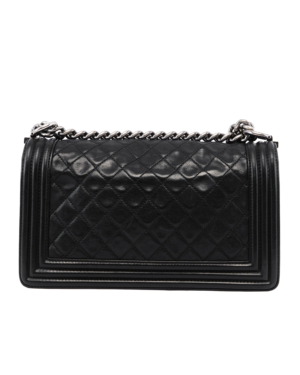 CHANEL BOY 10 BLACK CALF SHW 17856118 04744