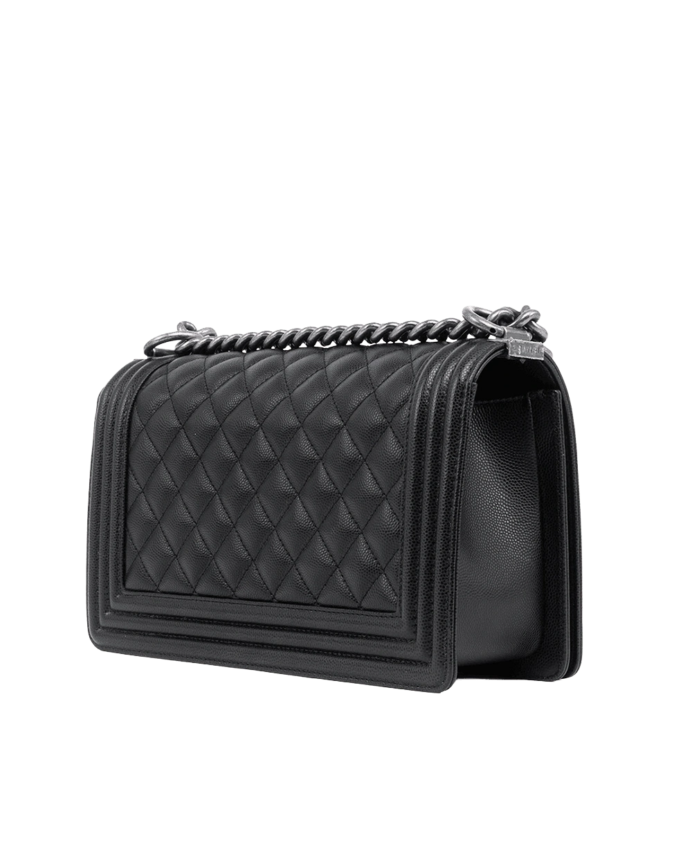 CHANEL BOY 10 BLACK CAVIAR RHW UP8C8E77 08352