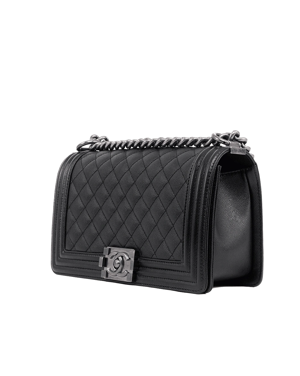 CHANEL BOY 10 BLACK CAVIAR RSHW C67GAJ3K 07703