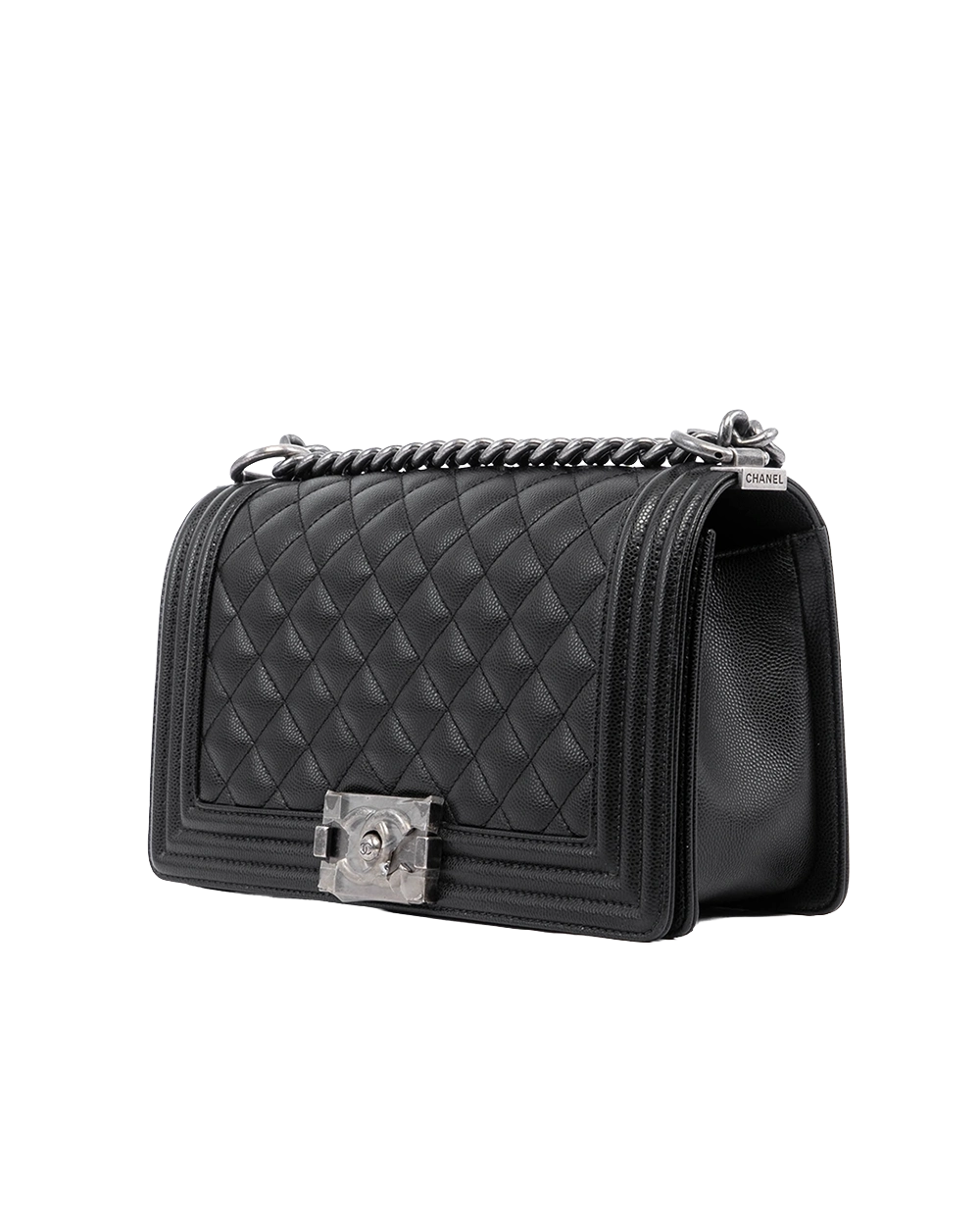 CHANEL BOY 10 BLACK CAVIAR RHW 31345340 00458