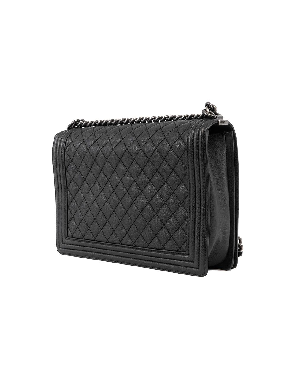 CHANEL BOY JUMBO BLACK CALF RGHW 18262741 03516