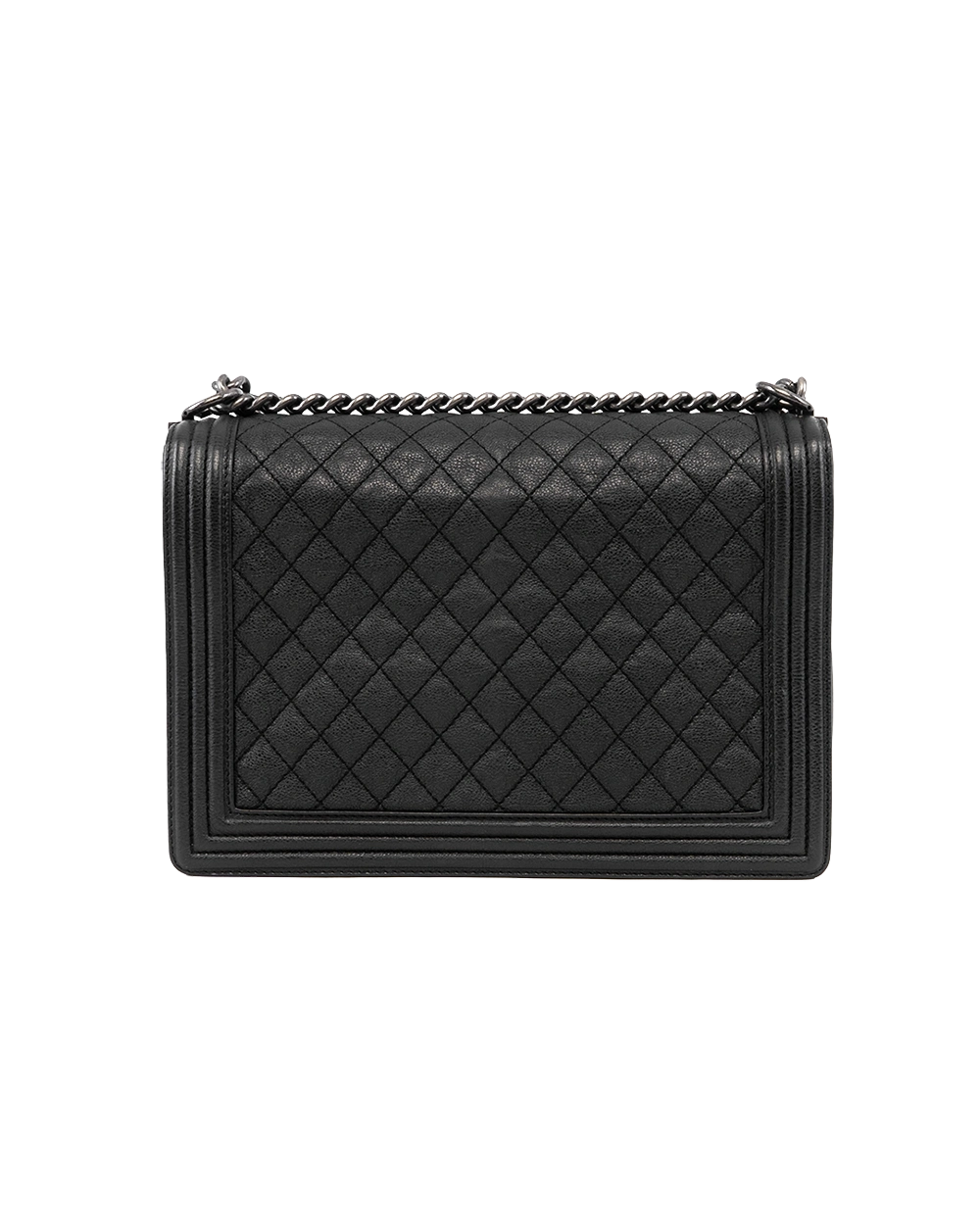 CHANEL BOY JUMBO BLACK CALF RGHW 18262741 03517