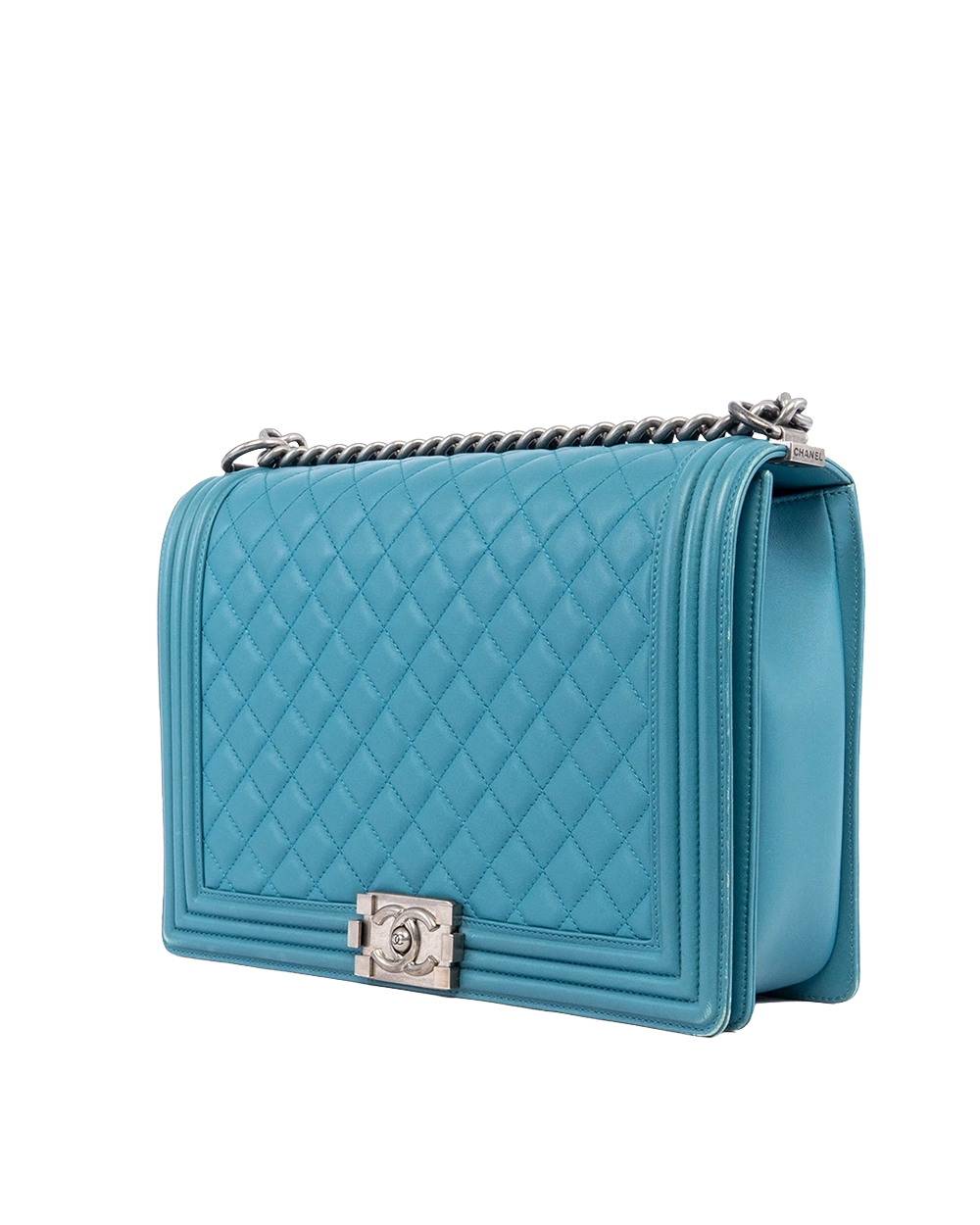 CHANEL BOY JUMBO BLUE LAMB RGHW 19672833 03606