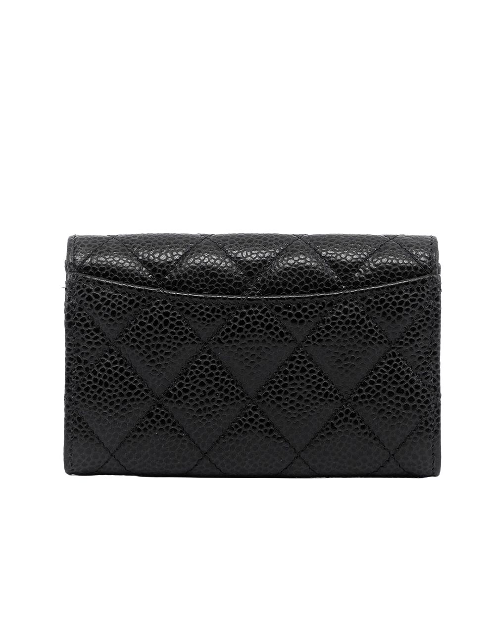 CHANEL CARD HOLDER SHORT BLACK CAVIAR GHW 30628704 00516
