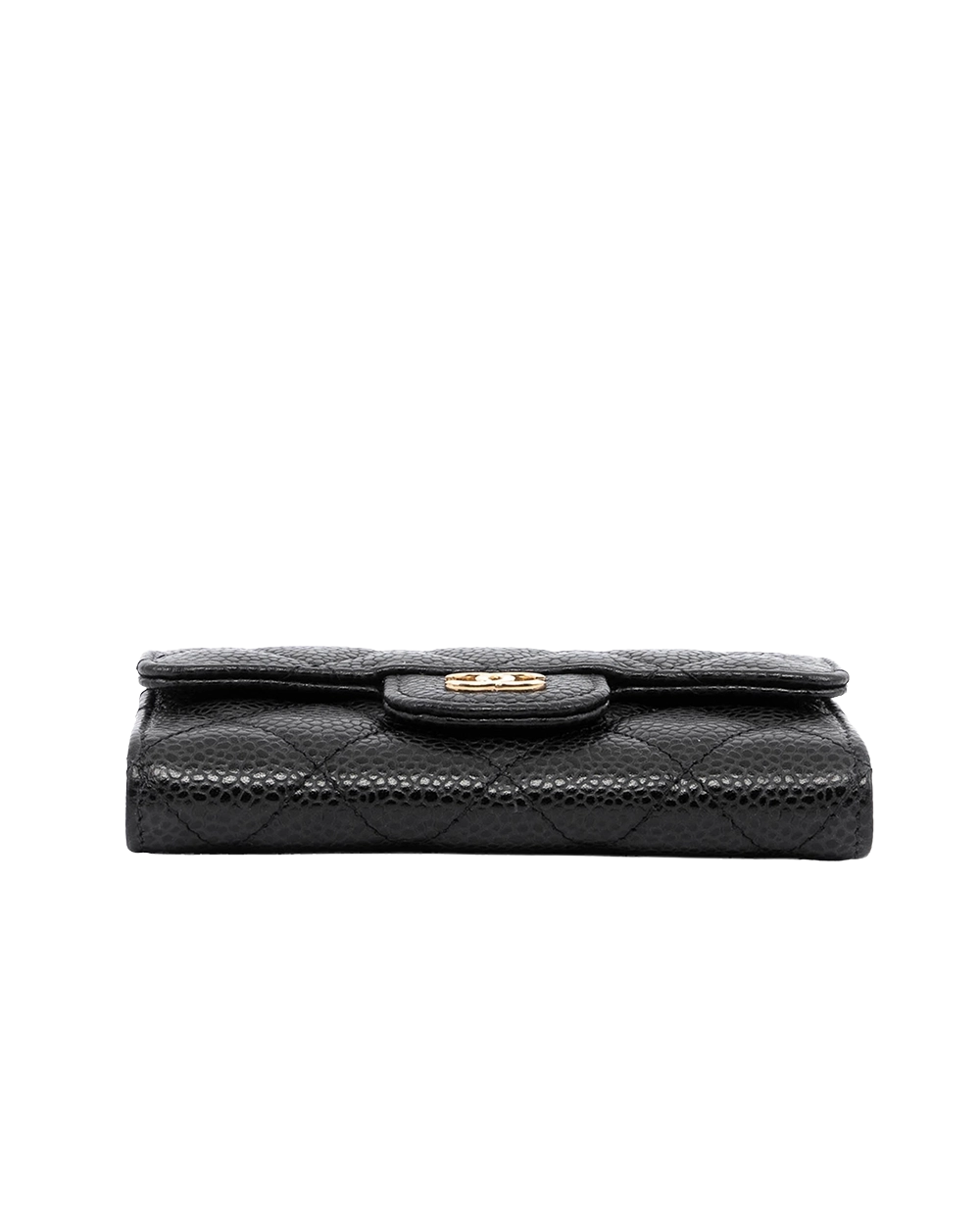 CHANEL CARD HOLDER SHORT BLACK CAVIAR GHW 30628704 00517