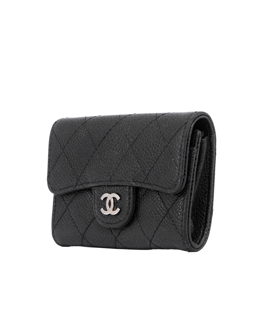 CHANEL CARD HOLDER SHORT BLACK CAVIAR SHW 25846505 05263