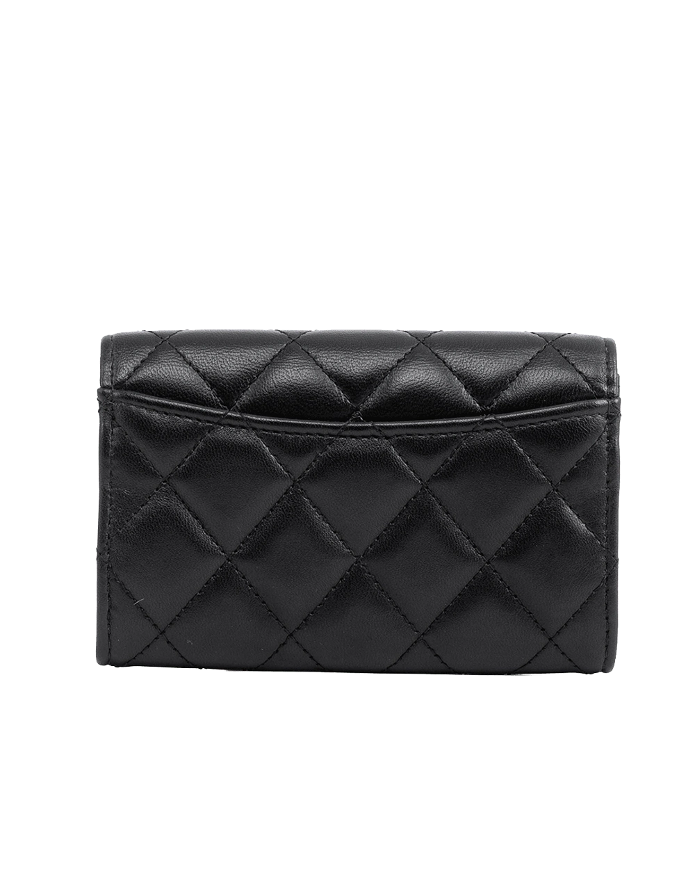 CHANEL CARD HOLDER SHORT BLACK LAMB GHW TPKTHHX7 09916