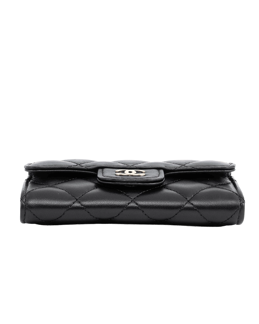CHANEL CARD HOLDER SHORT BLACK LAMB GHW TPKTHHX7 09917