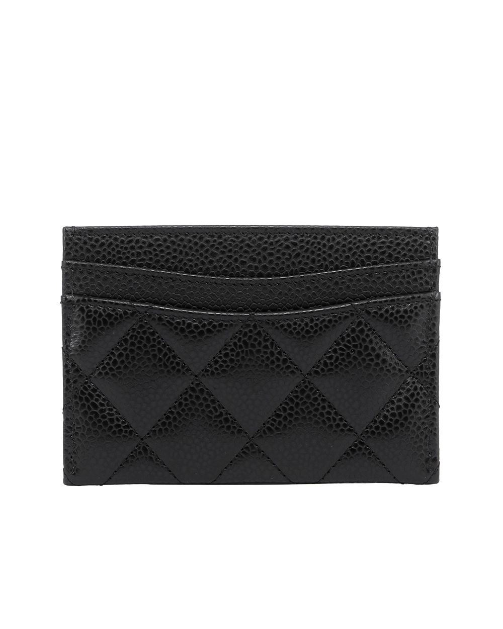 CHANEL CARD SLOT SHORT BLACK CAVIAR GHW ENC6X0G4 05252