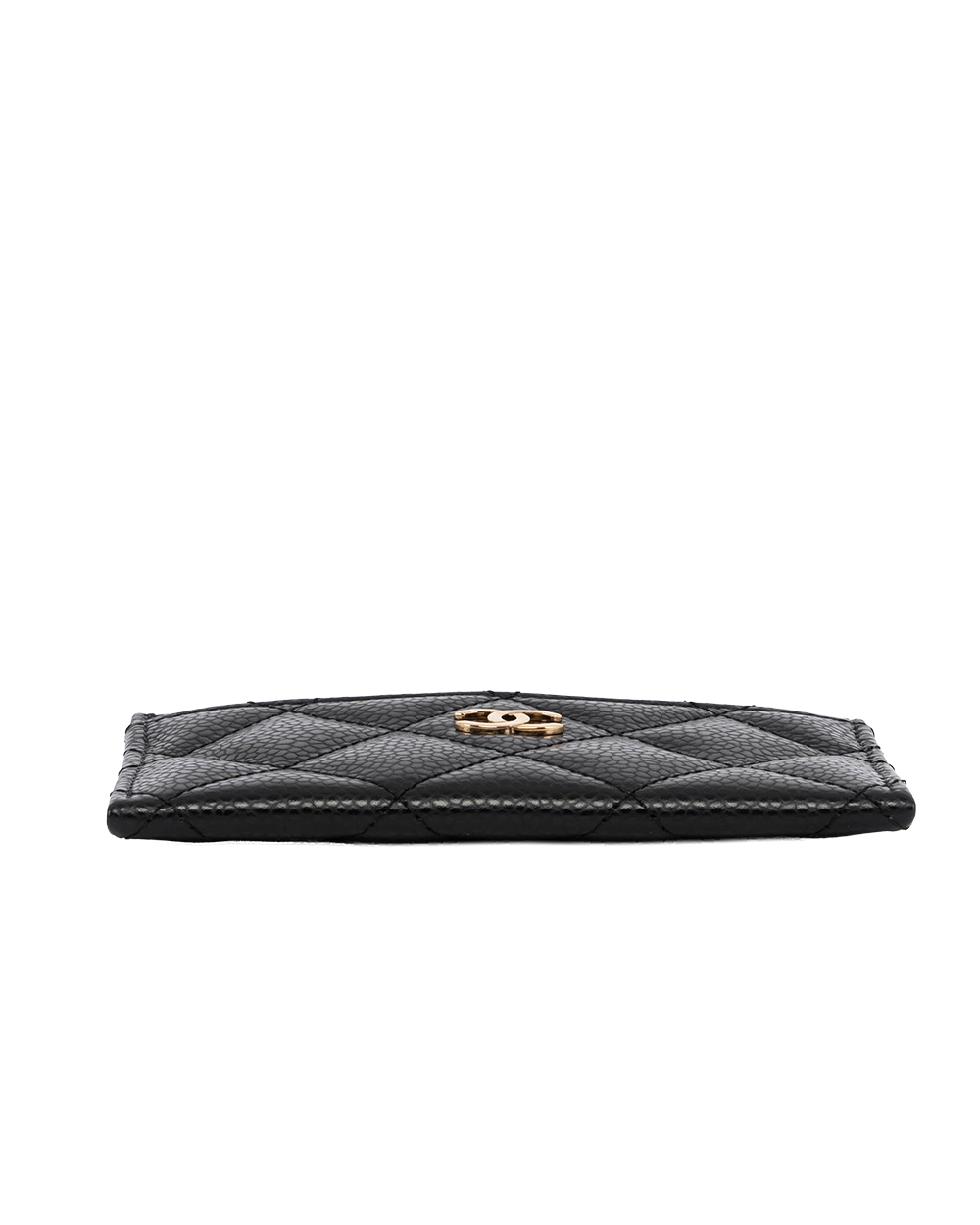 CHANEL CARD SLOT SHORT BLACK CAVIAR GHW ENC6X0G4 05253