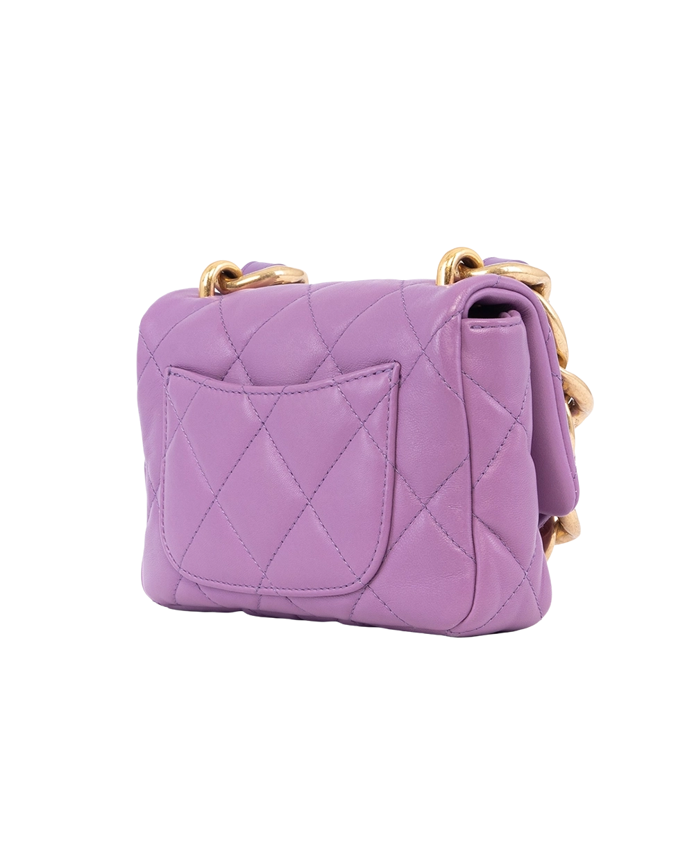 CHANEL CC FUNKY TOWN FLAP BAG 6.5 PURPLE LAMB GHW EAG10TTJ 03471