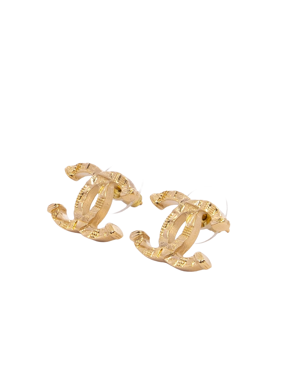 CHANEL CC LOGO EARRINGS 2CM GHW 00948