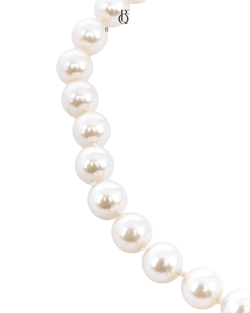 CHANEL CC LOGO NECKLACE BLACK PEARL GHW 09958