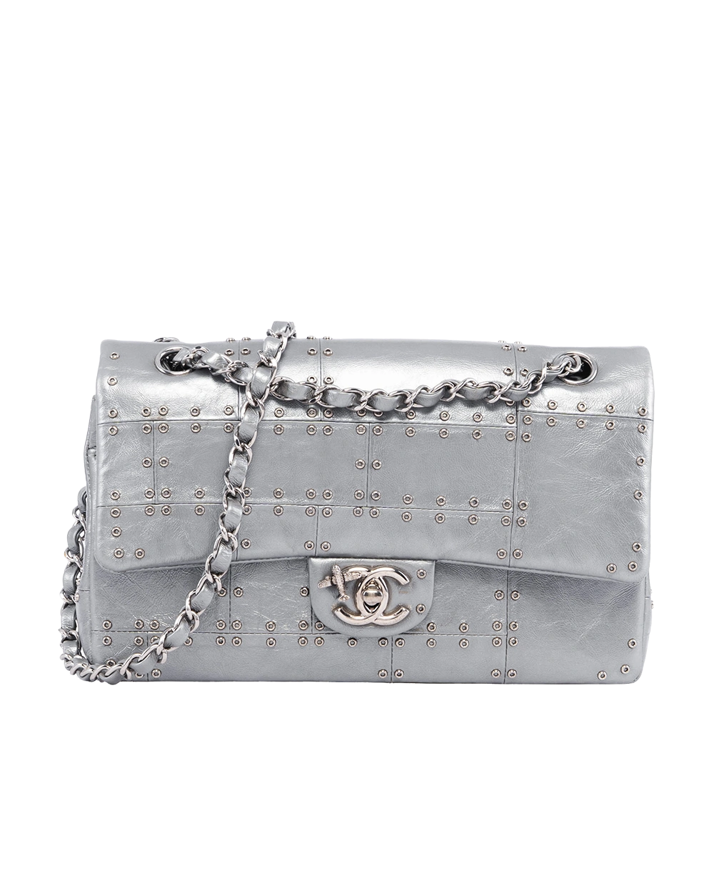 CHANEL CLASSIC 10 GREY AIRLINE CALF SHW 22480360 05740