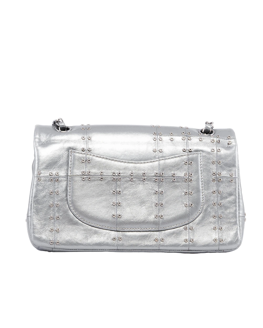 CHANEL CLASSIC 10 GREY AIRLINE CALF SHW 22480360 05744