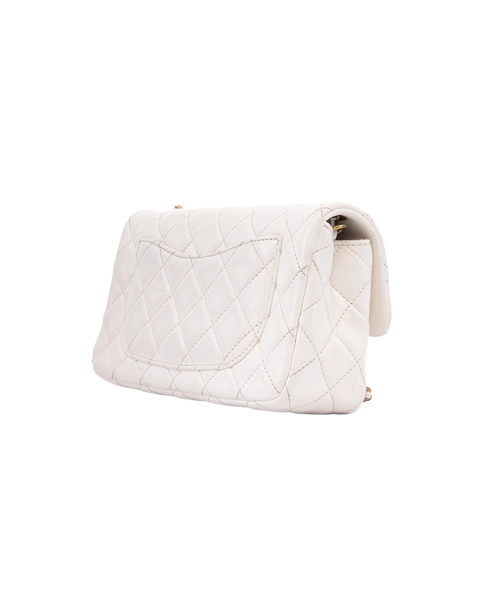 CHANEL CLASSIC ADJ BALL MINI 8 WHITE LAMB GHW 31057100 03552
