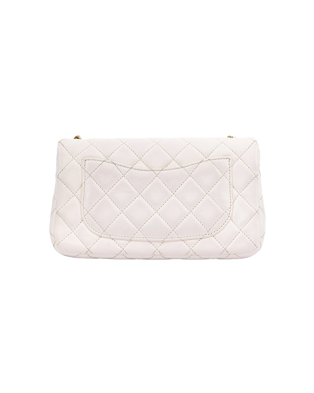 CHANEL CLASSIC ADJ BALL MINI 8 WHITE LAMB GHW 31057100 03553
