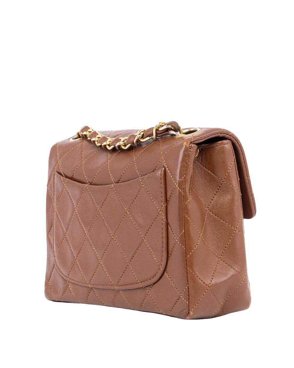 CHANEL CLASSIC FLAP 7 BROWN LAMB GHW 1646633 03693