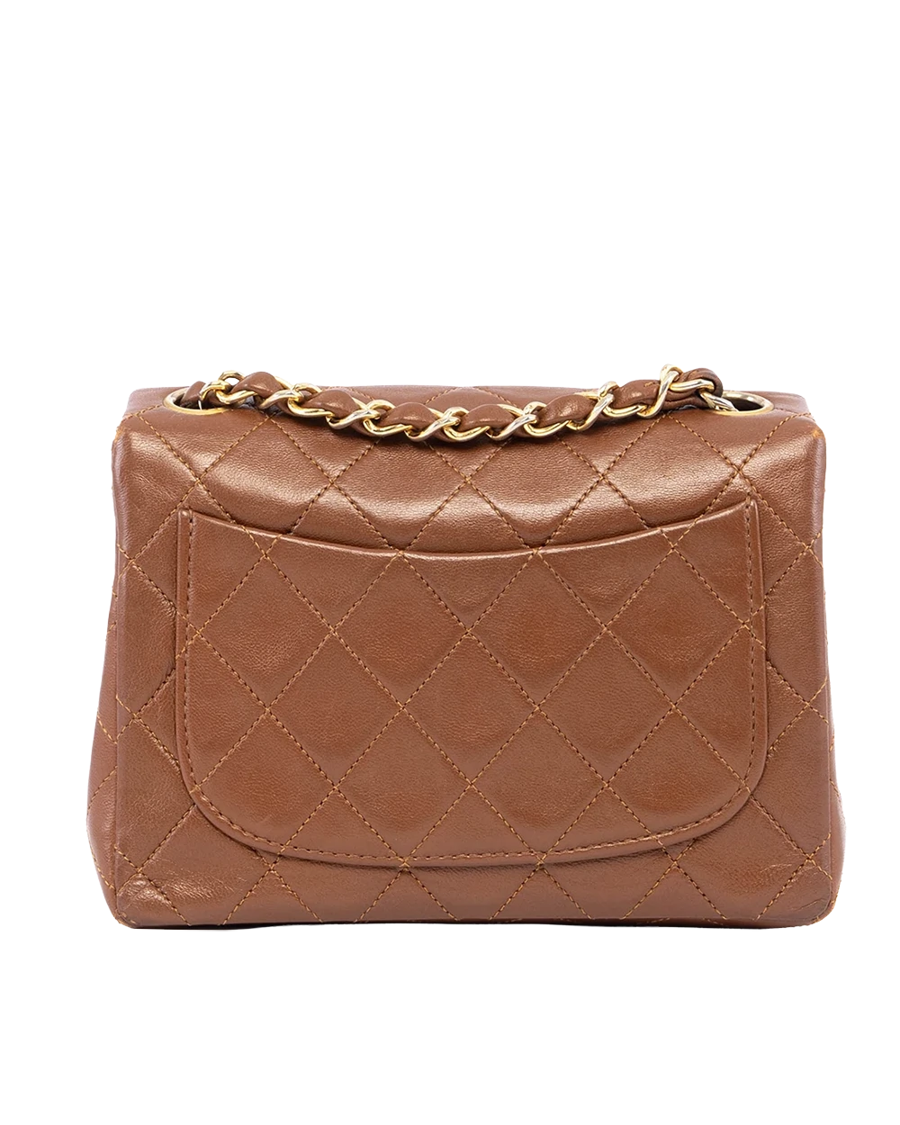CHANEL CLASSIC FLAP 7 BROWN LAMB GHW 1646633 03694